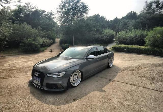 奥迪a6l改装气动避震 演绎完美低趴姿态