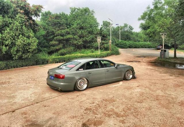 奥迪a6l改装气动避震 演绎完美低趴姿态