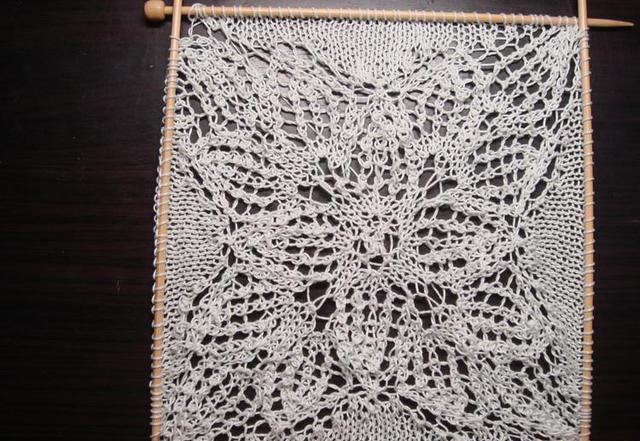 棒针织的台布(图解)