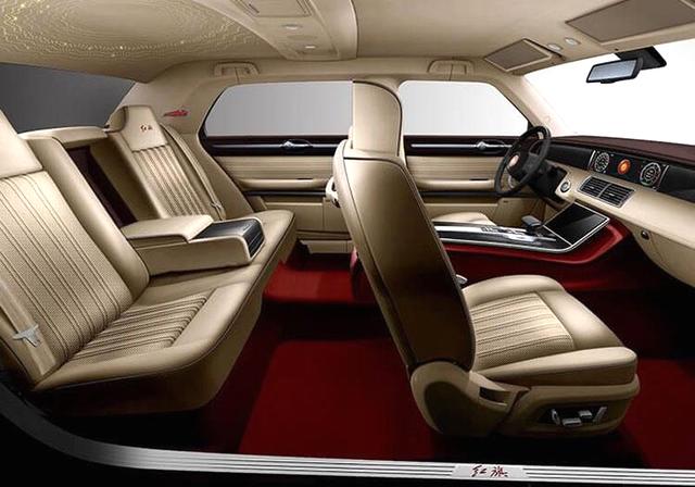 600万的红旗l5罕见白色外观毛体青花器内饰,真正的中国味道!