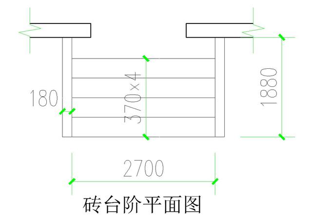 如下图所示,为某建筑物室外台阶平面图,其中台阶宽为370mm,台阶长为2.