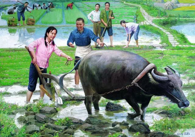 油画中的最美女知青,一代人的回忆!更多关注