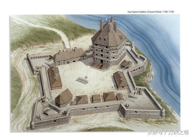 古代城堡要塞工事剖面透视图