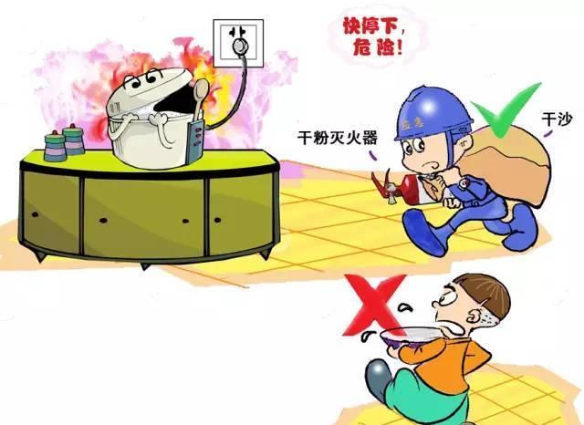电器着火时,不能用水来灭火?