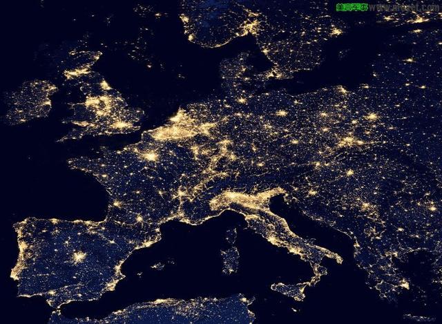 nasa公布的地球夜间灯光分布图一眼看出中国的发展