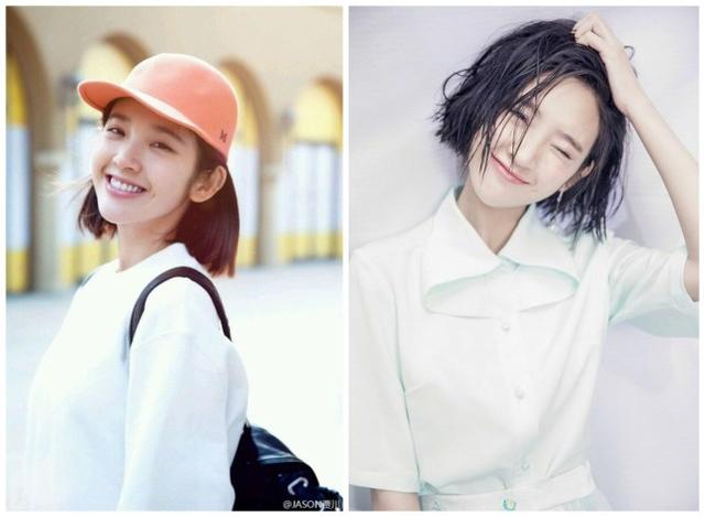 剪个短发唐艺昕秀气赵丽颖可爱郑爽脸大