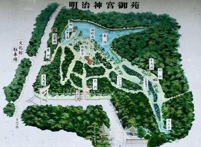 明治神宫高大的木质鸟居.