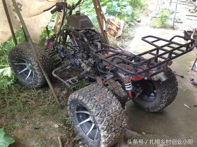 沙滩车稍加改装也能玩出手扶拖拉机的水准
