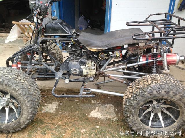沙滩车稍加改装也能玩出手扶拖拉机的水准