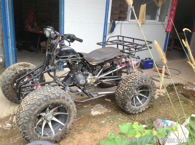 沙滩车稍加改装也能玩出手扶拖拉机的水准