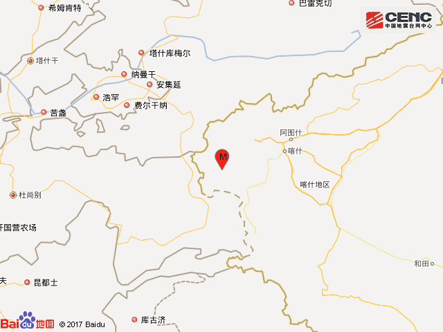 新疆克州发生3.8级地震