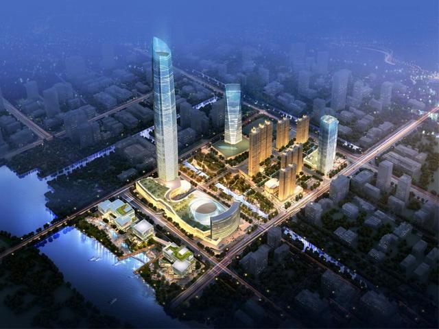 浙江第一高楼宁波"城市之光"