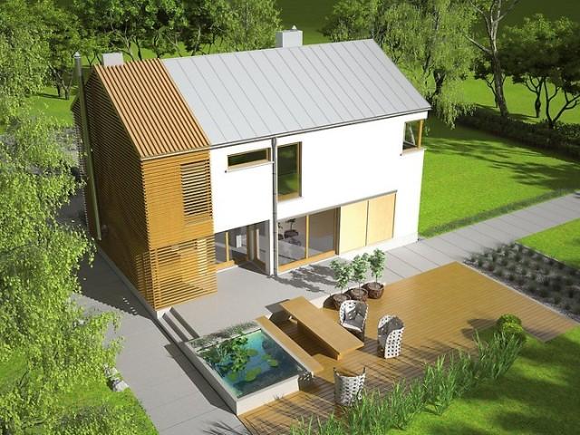 用木格栅做外立面这样奇葩的房子第一次见造价不到30万