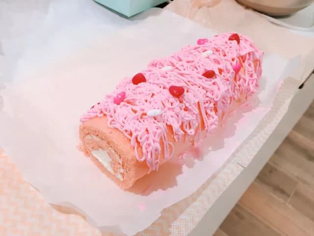 樱花蛋糕卷,粉色少女心