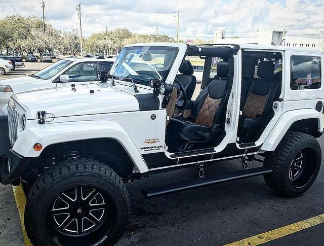 爆改纯白色jeep牧马人,最养眼的色调,女神的大爱!