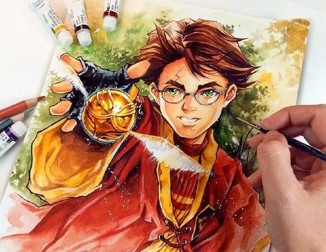 德国的水彩插画师,naschi的作品