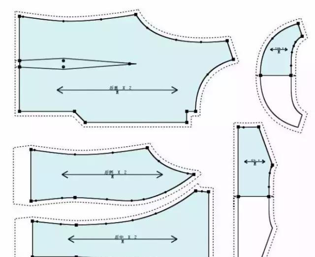 初学纸样必读-女士无领短款皮夹克纸样