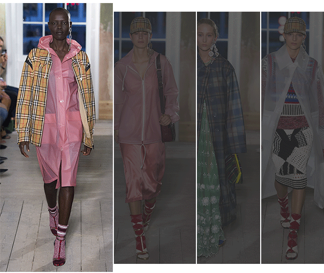 2,burberry(calvin klein, 2018 春夏秀场)时尚达人用围巾来搭配它