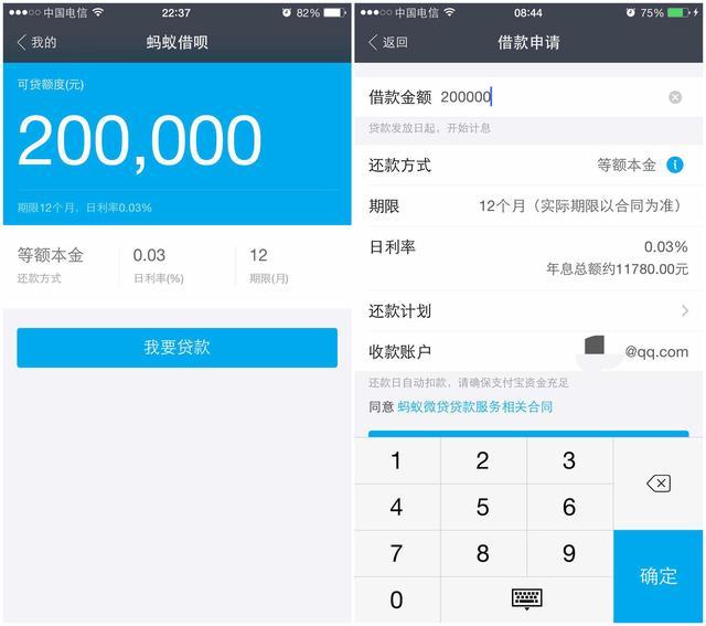 一夜之间蚂蚁借呗pk微粒贷竟有20万额度用户体验亲测
