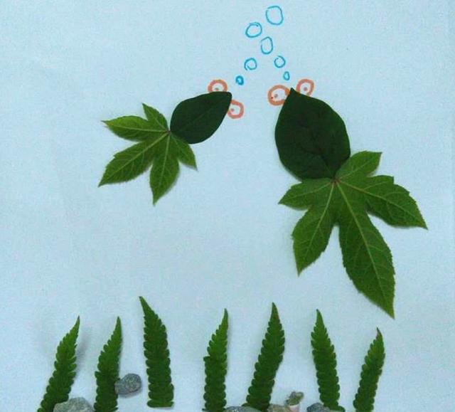 亲子画|有趣的20种叶子拼画更能让孩子发挥创造力