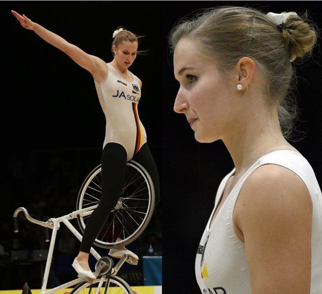 这才叫死飞德国妹子这车技了得