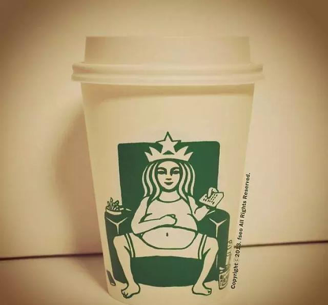 哈哈哈星巴克杯子上的美人鱼被插画师玩懵了
