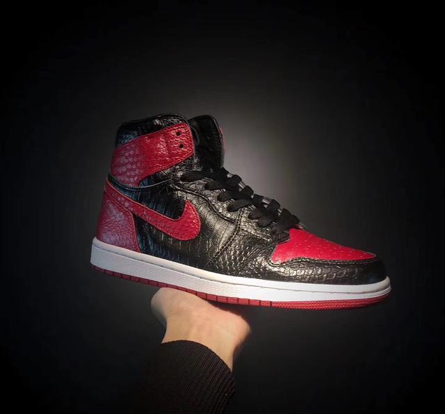 耐克 air jordan aj1 龙鳞禁穿 蛇纹