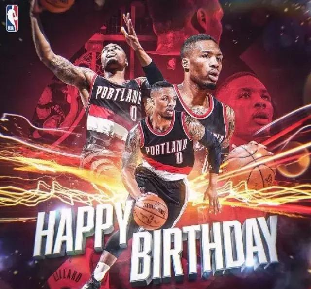 利拉德生日快乐,你是球迷心中的全明星!