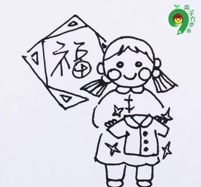 手绘春节习俗"穿新衣",用手的温度带孩子们传承传统习俗|新衣|勾线笔