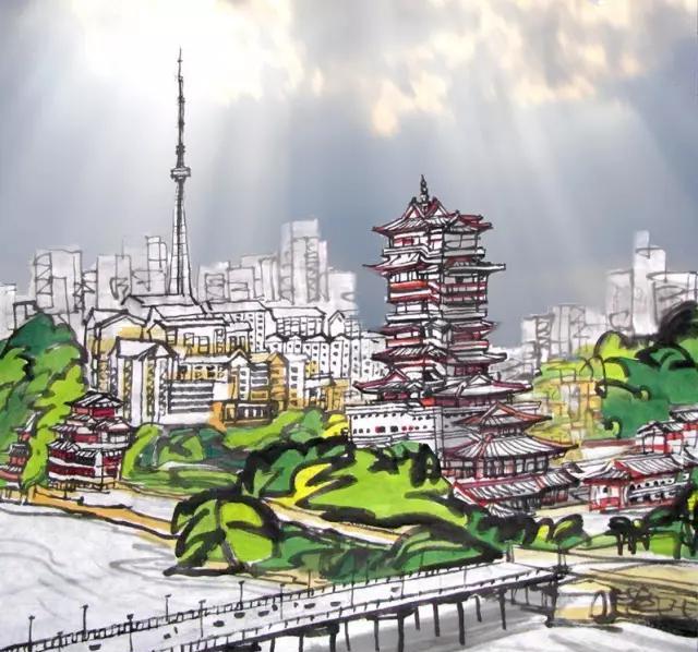 绵阳站吃肥而不腻,鲜嫩醇香的连山回锅肉.去德阳登钟鼓楼观德阳全景.