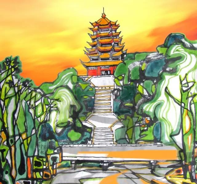 去德阳登钟鼓楼观德阳全景.