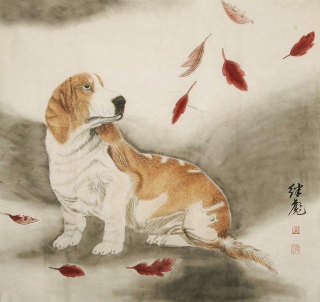 画家联盟 i 狗年画狗,中国工笔画家刘继彪笔下的中华田园犬