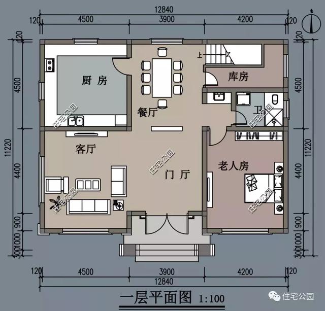 农村别墅14x14米经典设计3个不同版本实用经济