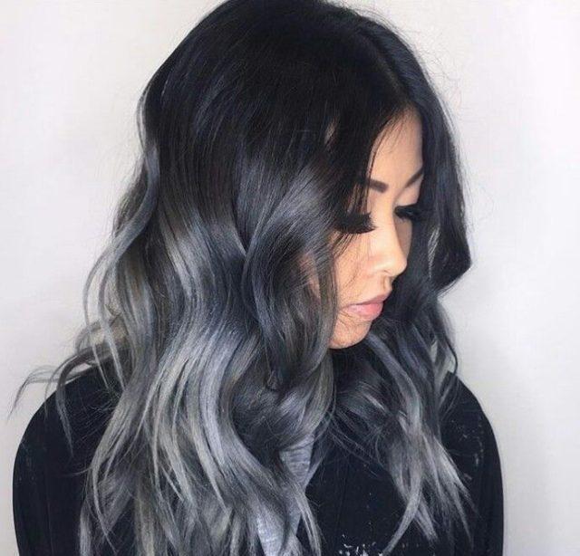 2017ombre头发颜色趋势,20款银色奶奶灰grannyhair风格