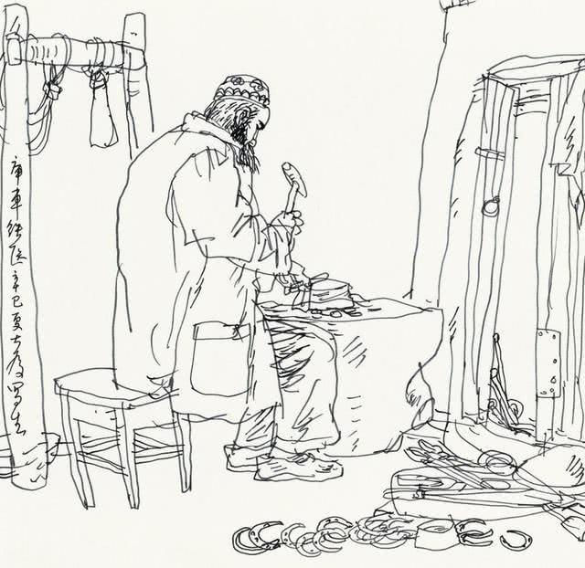 刘大为速写人物欣赏浓烈的生活气息