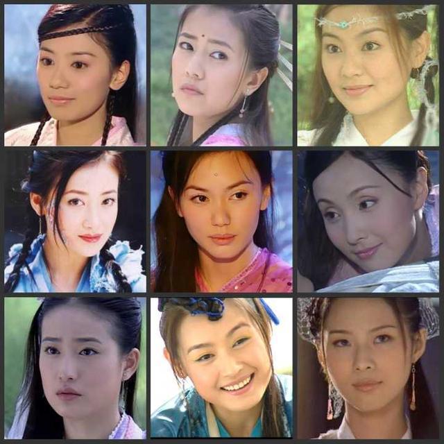 四位演过"赵敏"的女星, 只有第四个在演赵敏, 其余的都是在模仿