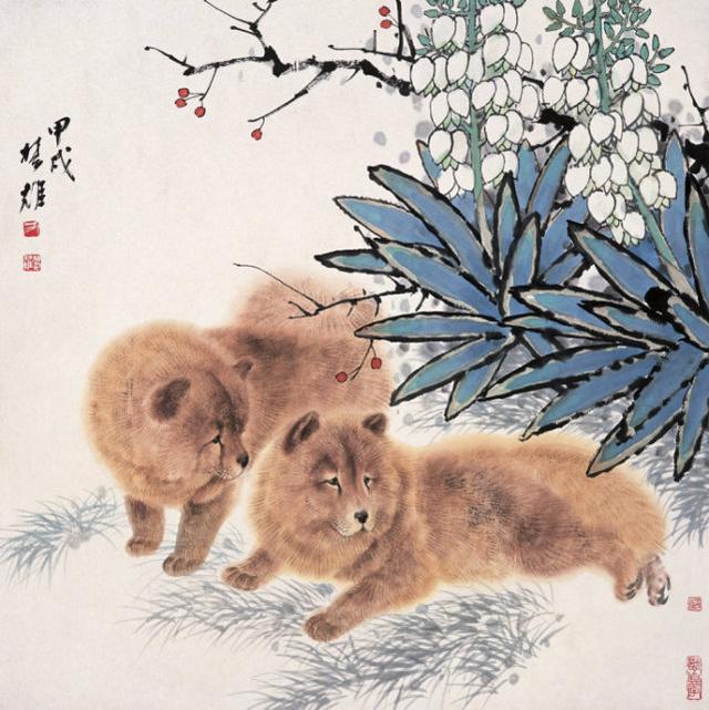 岭南画派大家方楚雄笔下的小动物憨态可掬,可爱极了!