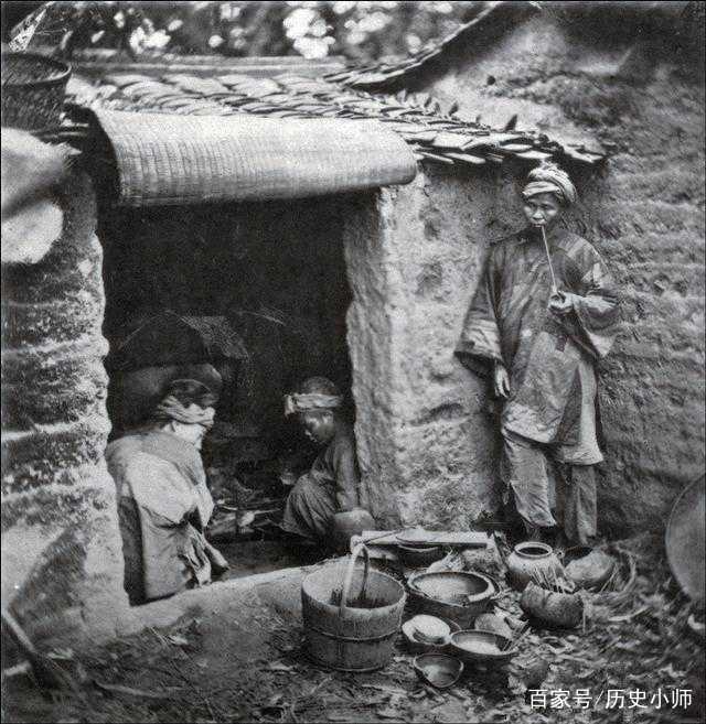 珍贵老照片清朝底层百姓饥寒交迫的孤儿家徒四壁的穷人