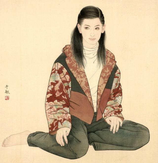 何家英最得意女弟子女画家于敏现代工笔人物画欣赏