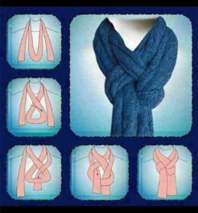 围巾怎么带才好看?这样打结,更创意,更时尚呦