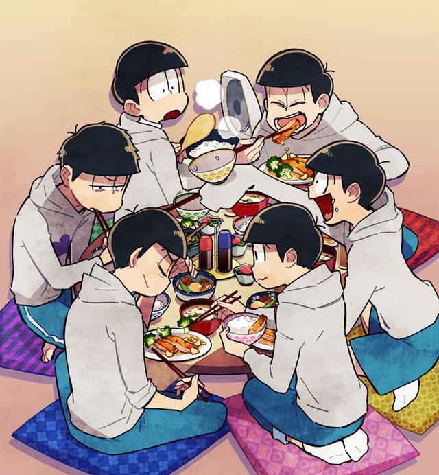 美食摆满桌子的二次元场景插画|桌子|饭菜|餐桌_新浪新闻