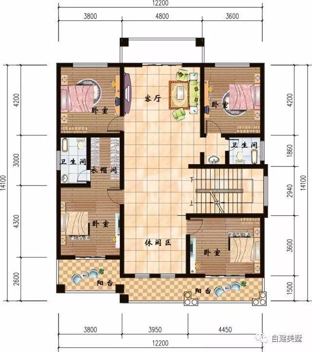 农村宅基地小那就造高点来几套四层农村自建房别墅效果图