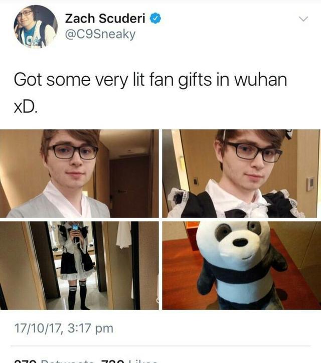 lolc9战队ad选手化身女装大佬解说记得原来也好这口