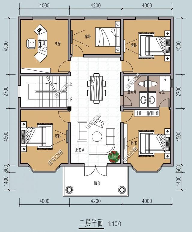 农村自建房12米面宽,2层半还是3层半?效果图对比含平面图
