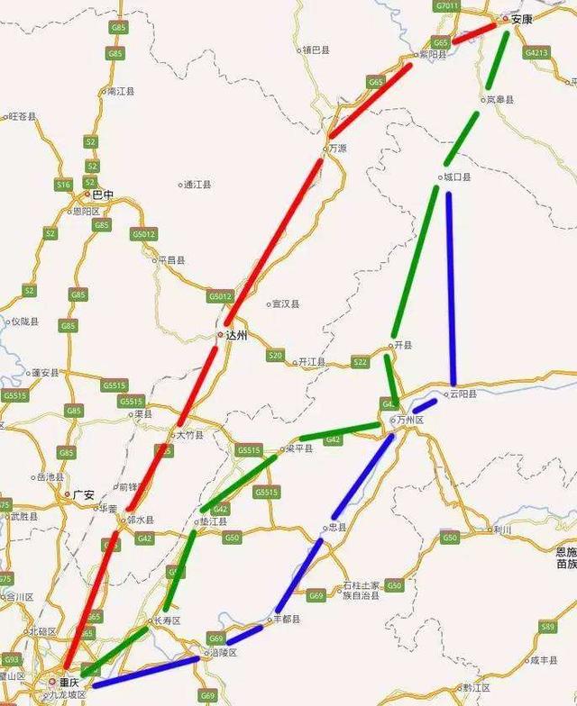 西渝高铁:是西安到重庆的高速铁路,是国家《中长期铁路网规划"八纵