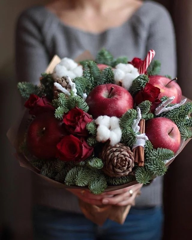 2017圣诞节图片唯美花束系列,创意的圣诞节花束祝福图片
