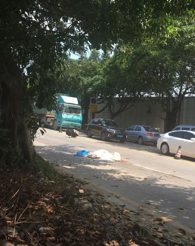 男子卷入货车底,身体被碾成肉酱