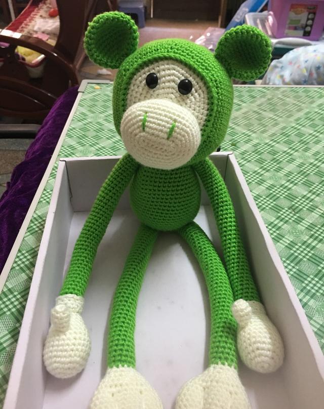 毛线手工钩织玩偶长臂猿猴我型我酷附图解