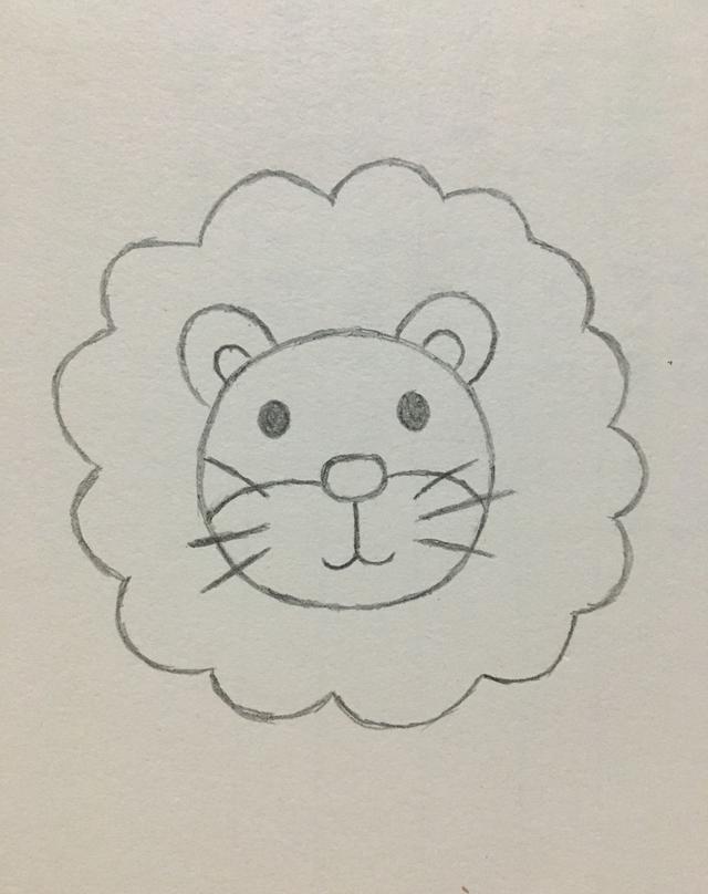狮子卡通画简笔画-千图网