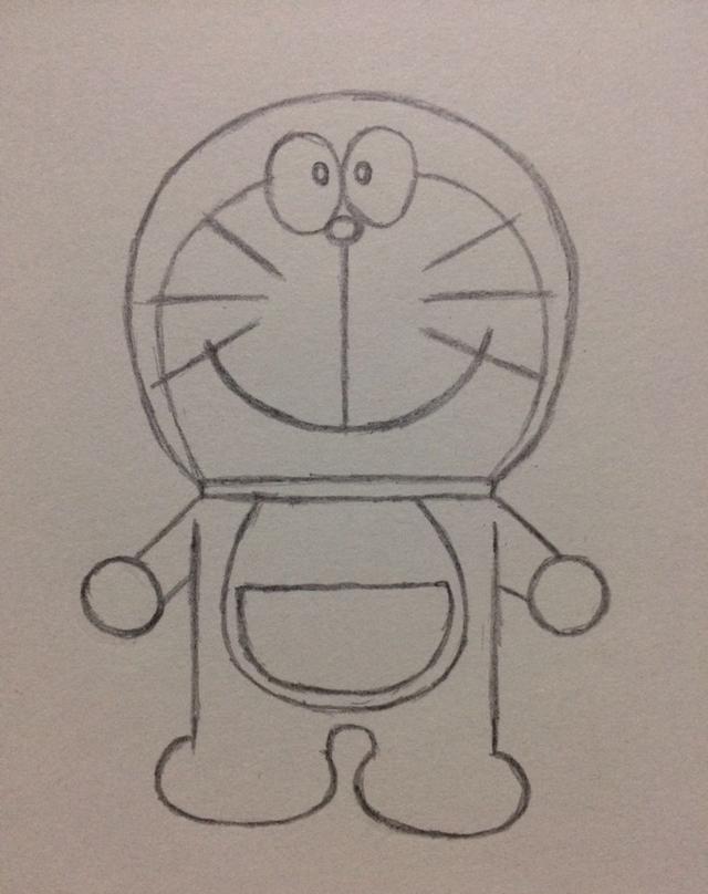 简笔画哆啦a梦的画法